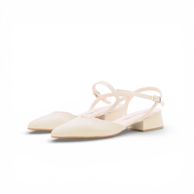 Дамски елегантни сандали в комбинация естествена кожа и естествен лак бежови 6808F-272 Patricia Miller