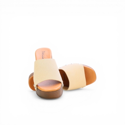 Дамски ежедневни чехли от естествен велур бежови 7041-250 Patricia Miller