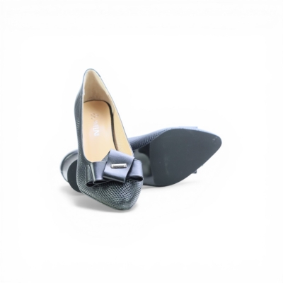 Дамски елегантни обувки от естествена кожа черни 138-1 01