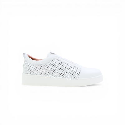 Дамски спортни обувки от естествена кожа в бяло Y563-138