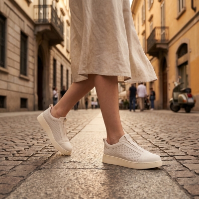 Дамски спортни обувки от естествен набук бежови Y563-1