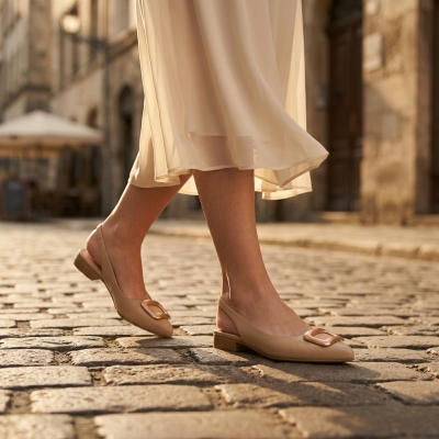 Дамски елегантни обувки от естествена кожа бежови 6706 H-29397 Patricia Miller