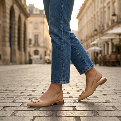 Дамски елегантни обувки от естествена кожа бежови 6706 H-29397 Patricia Miller