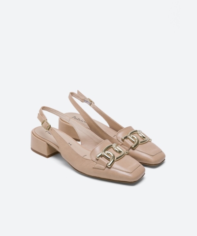 Дамски елегантни обувки от естествен лак бежови 6701 H-29530 Patricia Miller