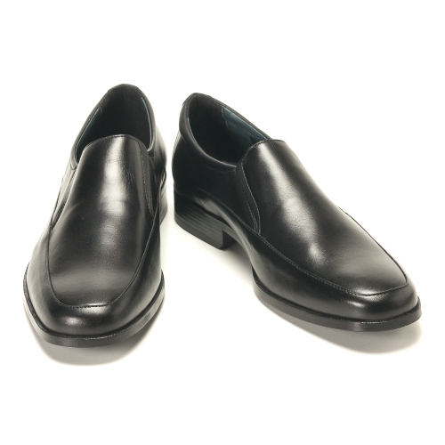 Мъжки елегантни обувки от естествена кожа черни 4682 Baerchi