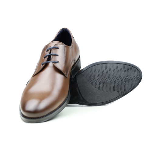 Мъжки елегантни обувки от естествена кожа кафяви 2751 Baerchi