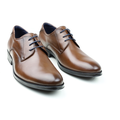 Мъжки елегантни обувки от естествена кожа кафяви 2751 Baerchi