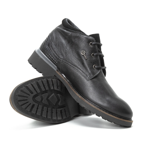 Мъжки ежедневни боти от естествена кожа черни 5533 KEOPS Baerchi