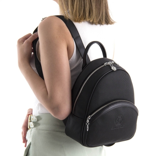 Дамска раница черна 945 M86 petek Silver&Polo