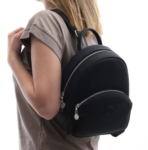 Дамска раница черна 945 M86 petek Silver&Polo