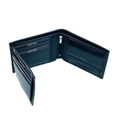 Мъжки кожен портфейл черен 66/1/5