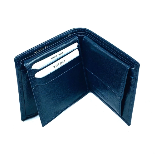 Мъжки кожен портфейл син 36/4-5