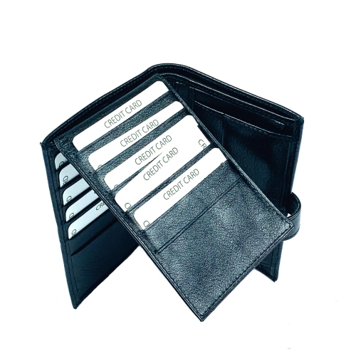 Мъжки кожен портфейл черен 711/P1-5