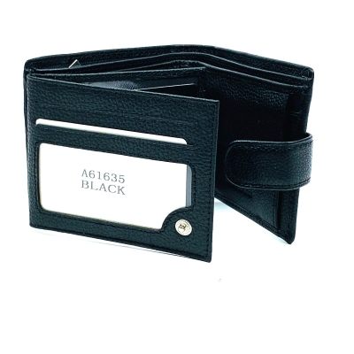 Мъжки кожен портфейл черен E61635