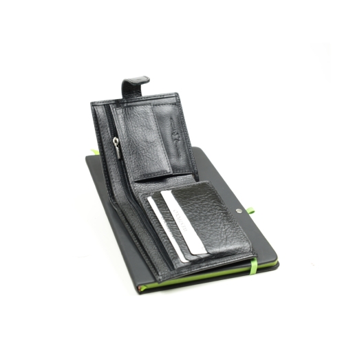 Мъжки кожен портфейл черен 56P