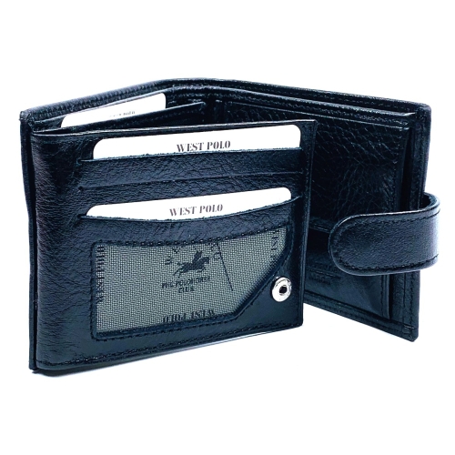 Мъжки кожен портфейл черен 63/P1-5