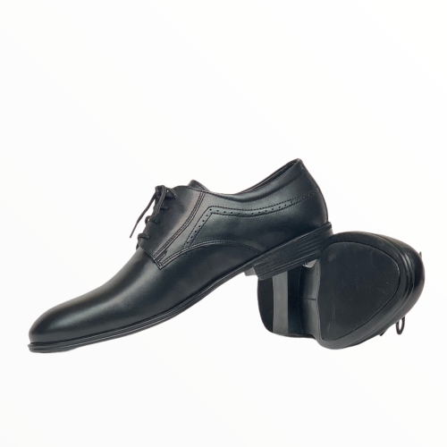 Мъжки елегантни обувки от естествена кожа черни 2098