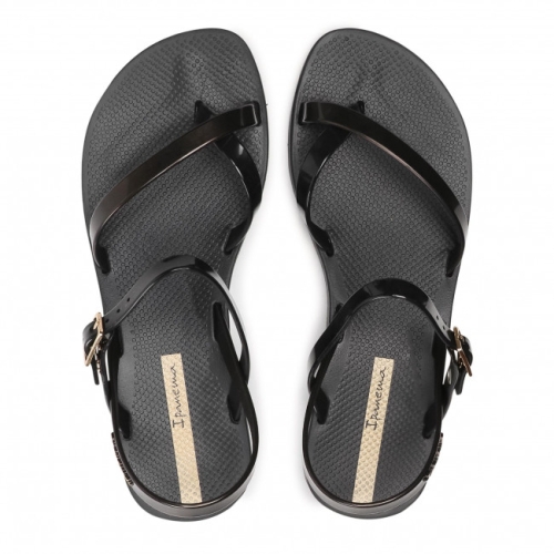 Дамски сандали гумени в черно и злато 82842/21112 Ipanema