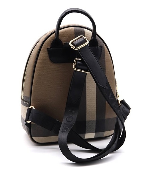 Дамска раница в кафяво 945 M80 Kareli ekose Silver&Polo