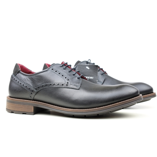 Мъжки ежедневни обувки от естествена кожа черни 4550 Baerchi